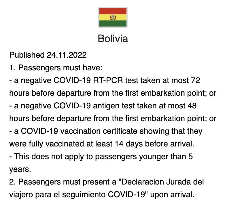 Bolivia por fin levant la exigencia de barbijos en los vuelos de